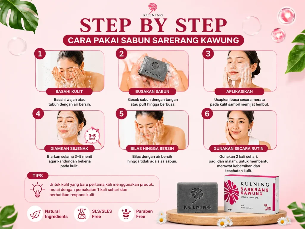 Cara Pakai Sabun Sarerang Kawung untuk Perawatan Kulit