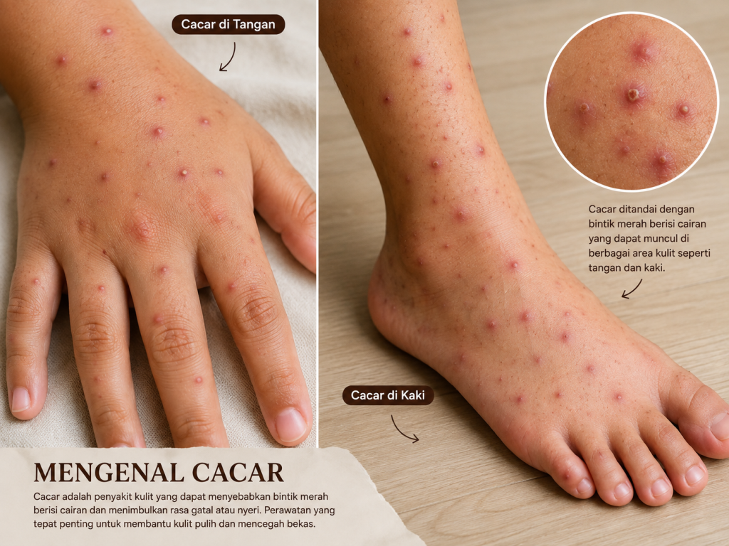 Cacar di tangan dan kaki sebagai bagian dari informasi mengatasi cacar