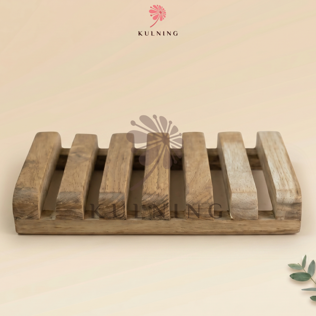 Tray Sabun Kayu Jati Kulning Beauty - Gambar 3